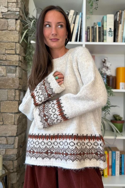 Moorland Fair Isle Knit Oatmeal